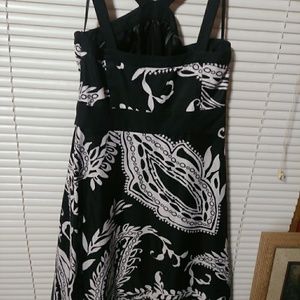 BLACK AND WHITE SUMMER /EVENING DRESS